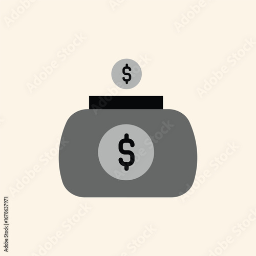 Secure your financial future with this modern money saving icon symbolizing investment growth and wealth building