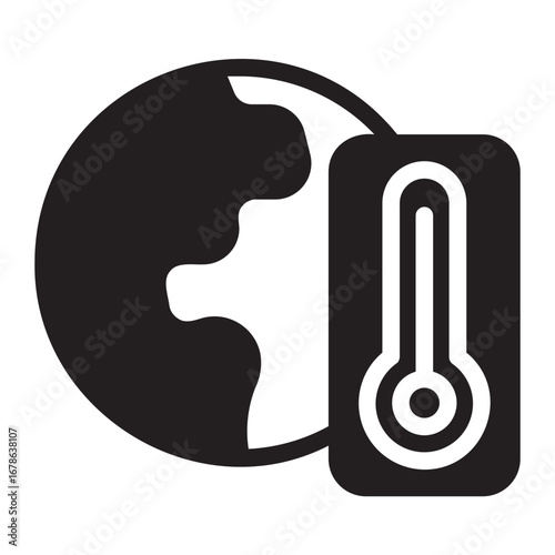 climate change glyph icon