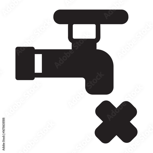 no water glyph icon