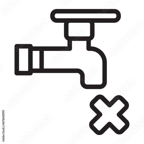 no water line icon