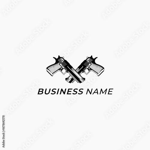 design logo creative pistol handgun