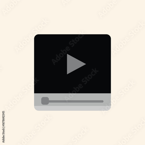 Modern media player icon ready to stream content on any digital platform