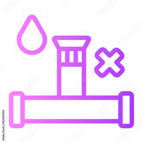 no irrigation gradient icon