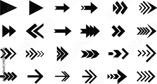 Dynamic arrow collection offers clear direction and forward momentum for any project