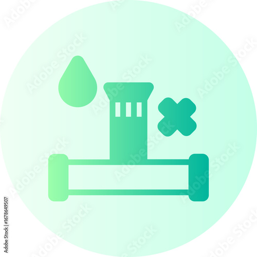 no irrigation gradient icon