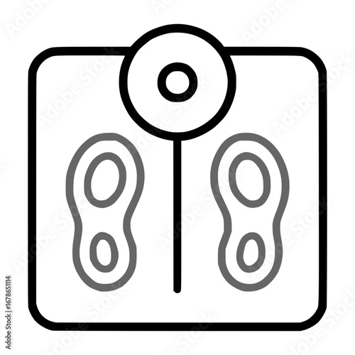 Simple scale icon for health and fitness tracking