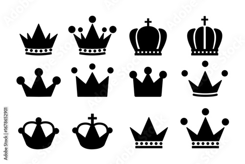 シンプルな王冠のセット
