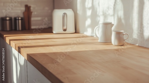 Wallpaper Mural A bright, minimalist interior scene with soft light and copy space. Torontodigital.ca