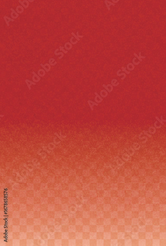 高級感のある赤い和紙の年賀状背景_お正月にぴったりなかすれ質感や市松パターンの入ったテクスチャ