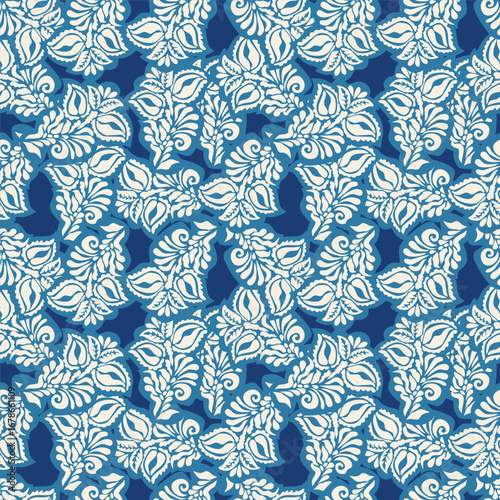 Abstract blue texture print pattern