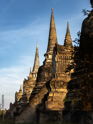 Ancient city, Ayutthaya, sunrise sunset