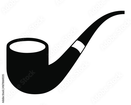 Tobacco smoking pipe isolated on white background