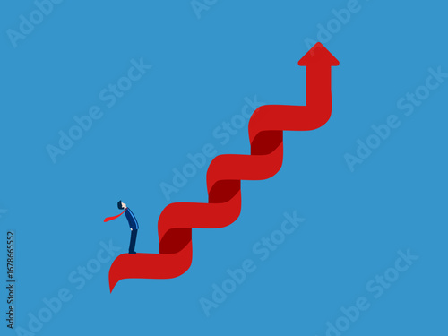  People stand on the ladder to grow