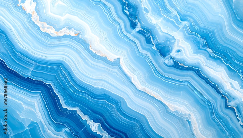 Obraz premium Abstract blue and white marble texture