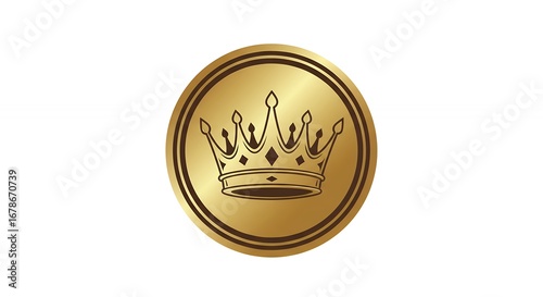 Gold crown logo design royalty graphic