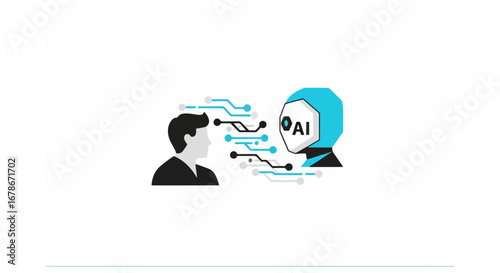 Ai human connection illustration