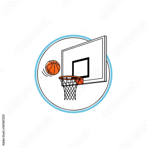 Basketball hoop illustration