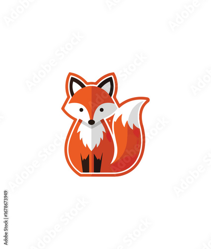 Cute cartoon fox illustration