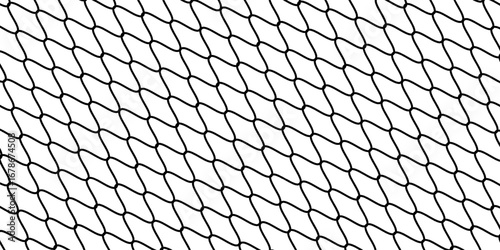 iron damage fence with cut out iron lines template. Soccer, football, volleyball, tennis and tennis net pattern. Fisherman hunting net rope texture ornamen net