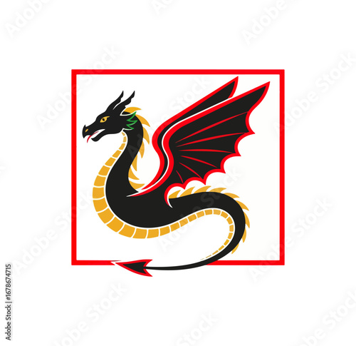 Dragon graphic design element