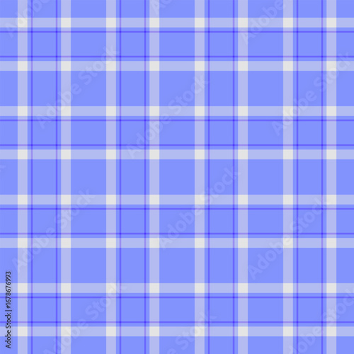 Classic blue plaid pattern. A versatile background for design, textiles, or digital projects. Timeless, clean, and visually appealing texture.
