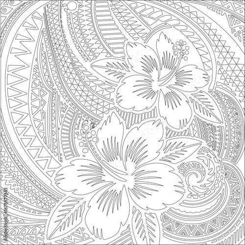 Flower Pattern silhouette art illustration Shapes Collection Isolated on White Background