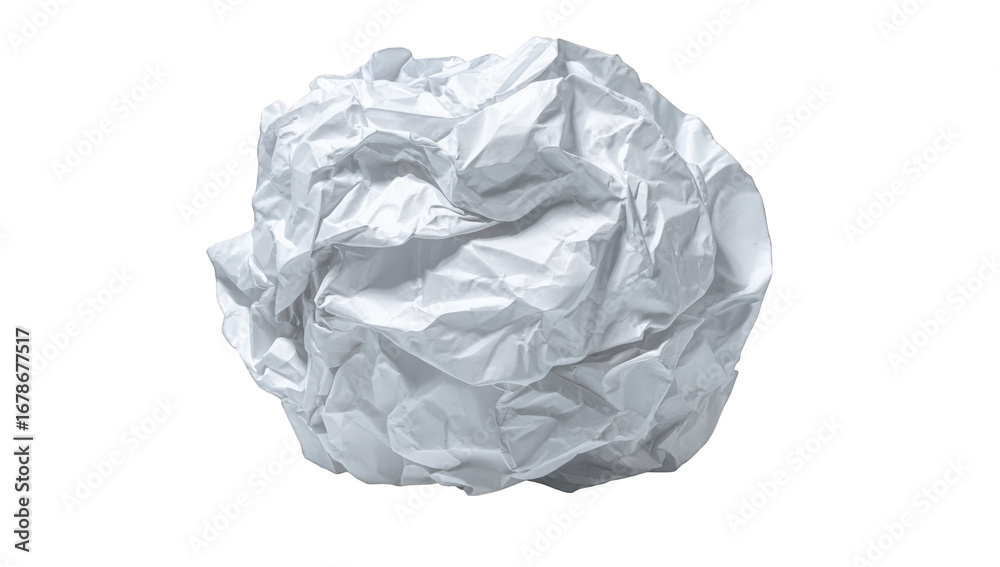 Obraz premium Crumpled white paper ball (8)