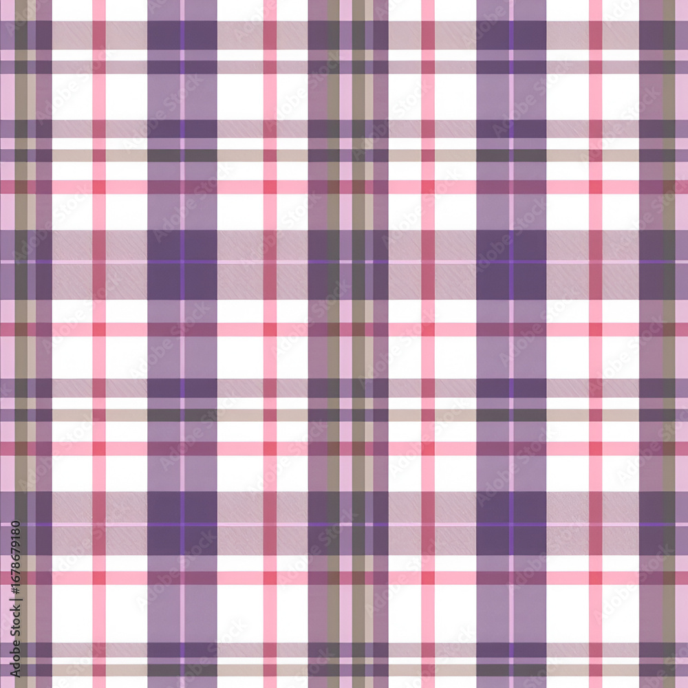 Obraz premium Prep School Plaid Check Seamless Pattern - Cute plaid check repeating pattern design