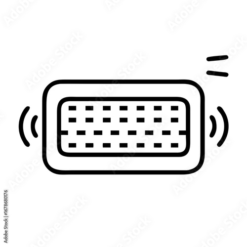 Simple vector of a ringing rectangle symbol