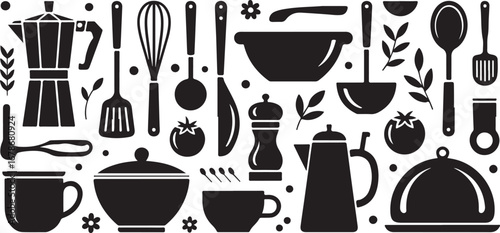 Culinary Essentials: A Collection of Kitchen Tools, Cookware, and Dining Accessories