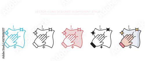 Wipe icon design with white background stock illustration