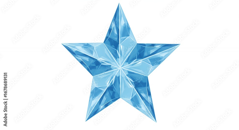 Obraz premium Light blue sparkling star graphic