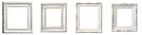 Wallpaper Mural Shabby Chic Picture Frames: White Distressed Photo Frame Collection Torontodigital.ca