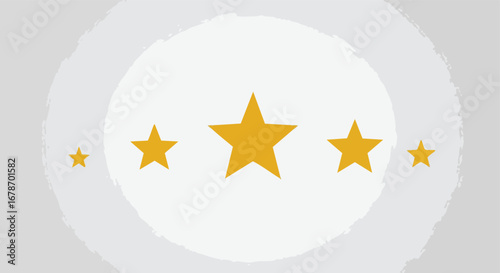 Five golden stars shine brightly representing a great customer service experience