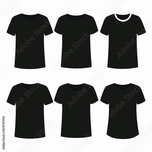 Black T-Shirt Mockups Versatile Apparel Design Templates