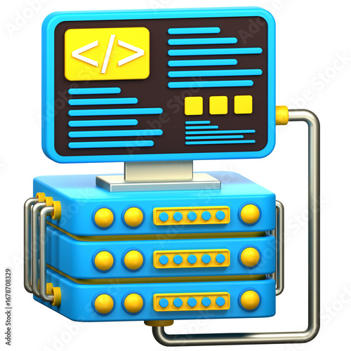 Big Data 3D Icon