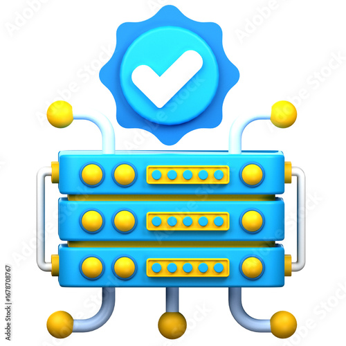 Verified Server 3D Icon