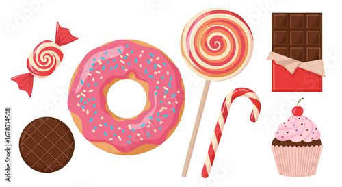 A colorful assortment of sweet confections and delicious treats for festive occasions