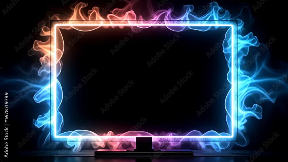 Translucent Tv Static Radiant rays of translucent pastel colors pulse and surge around a ...