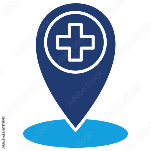 Location Flat Blue Icon