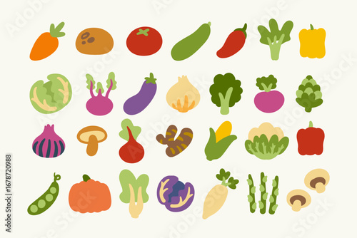 Set of fruits and vegetables. Different colorful vegetables and fruits. All kinds of green vegies and fruit for cooking meals, planting in garden.