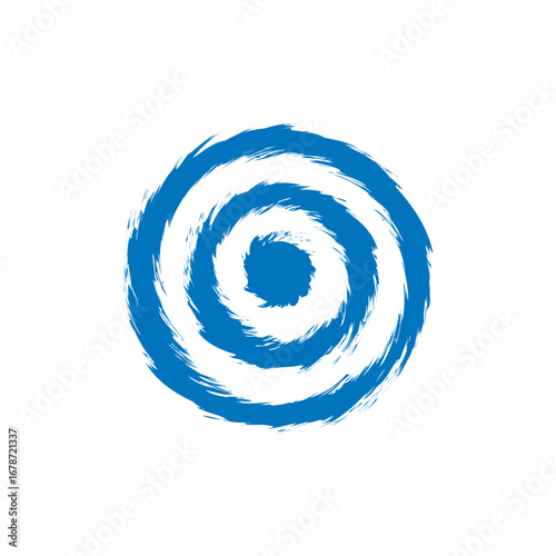 Target for archery. shooting target logo vector. Logo Bullseye. Texture Grunge. Spiral Style