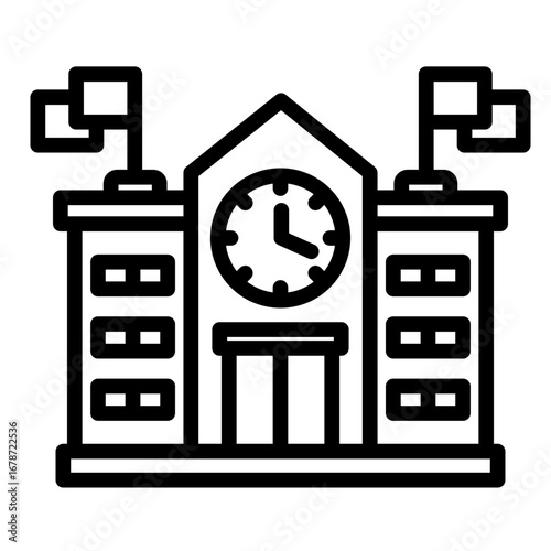 School  Icon Element For Design