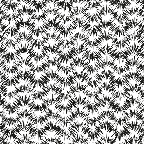 Abstract chaotic pattern. Hand drawn scribbles. Black and white texture. Vector motion lines.