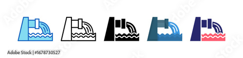 Sewer Multiple Style Icon Set Collection. 
