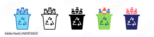 Recycle Multiple Style Icon Set Collection. 