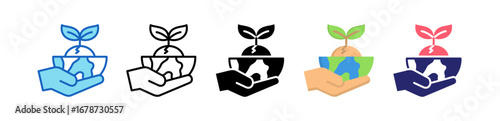 Ecology And Environment Multiple Style Icon Set Collection. 