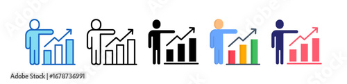Personal Growth Multiple Style Icon Set Collection. 