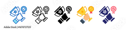 Achievement Multiple Style Icon Set Collection. 