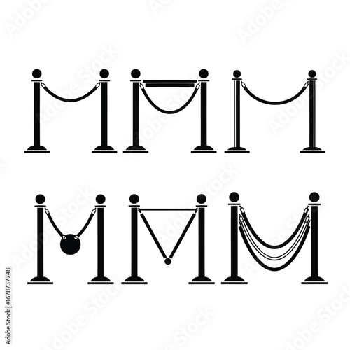 Crowd Control Barrier Icons